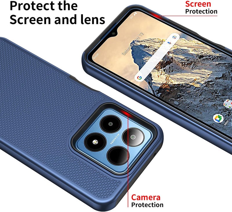 Mocotto for Boost Summit 5G Case with Tempered Glass Screen Protector,Dual Layer Heavy Duty Shockproof Protection (Boost Summit 5G,Blue) - Image 2